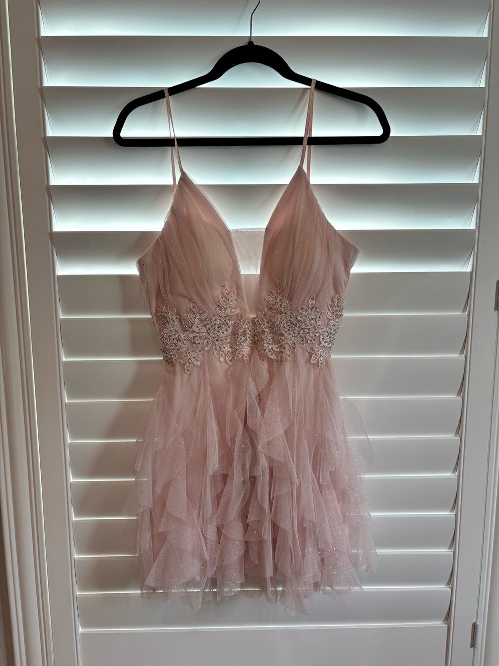 Delicate Pink Lace & Tulle Chemise - homecoming dress